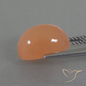 9,17 ctw natürlicher Mittelorange Mondstein, Oval, Lichtdurchlässig