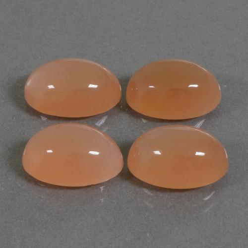 15,19 ct natürliche orangefarbener Mondstein-Edelsteine, Oval Schliff, Lichtdurchlässig