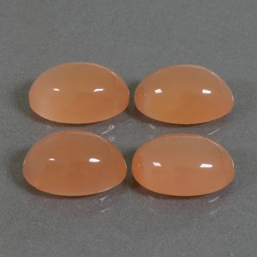 14,46 ct natürliche orangefarbener Mondstein-Edelsteine, Oval Schliff, Lichtdurchlässig