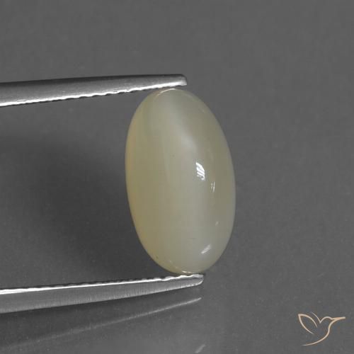 3.82ct Natürlicher hellgelb Mondstein, Oval, Lichtdurchlässig