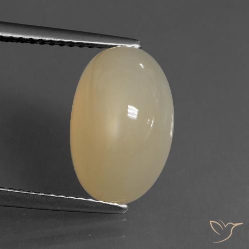 6.76ct Natürlicher Hellbraun Mondstein, Oval, Lichtdurchlässig
