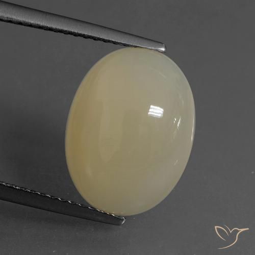 5.43ct Natürlicher hellbraun Mondstein, Oval, Lichtdurchlässig