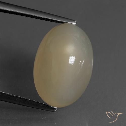 6.82ct Natürlicher Helles Tortilla-Braun Mondstein, Oval, Lichtdurchlässig