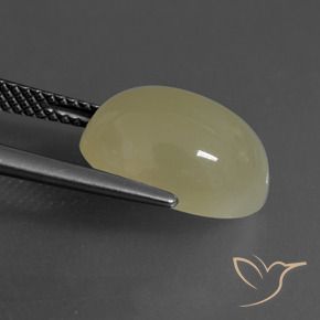 9,17 ctw natürlicher Mittelgelb Mondstein, Oval, Lichtdurchlässig