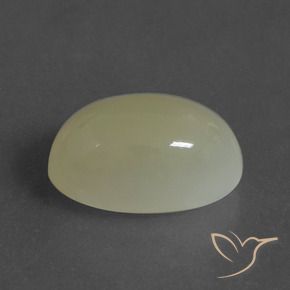 9,17 ctw natürlicher grünlich-gelb Mondstein, Oval, Lichtdurchlässig