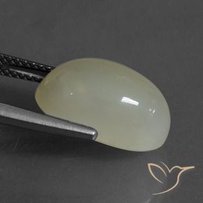 9,17 ctw natürlicher grünlich-gelb Mondstein, Oval, Lichtdurchlässig