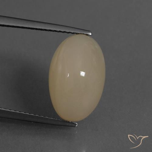 8.02ct Natürlicher hellbraun Mondstein, Oval, Lichtdurchlässig