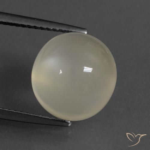 7.05ct Natürlicher Warmweiß Mondstein, Oval, Lichtdurchlässig