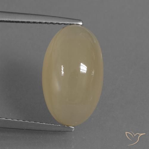 7.30ct Natürlicher Helles Kaffeebraun Mondstein, Oval, Lichtdurchlässig