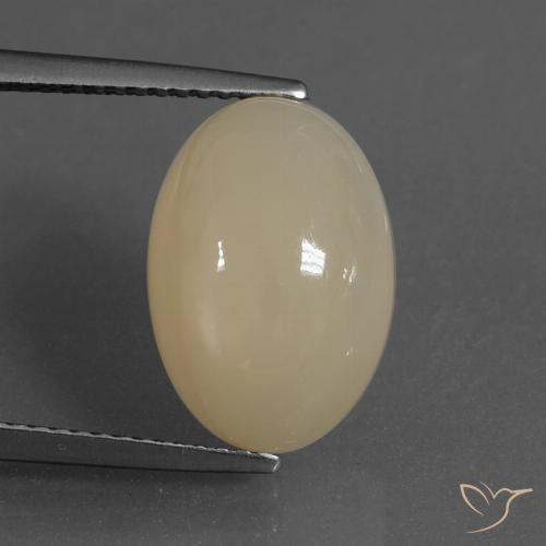 7.16ct Natürlicher hellgelb Mondstein, Oval, Lichtdurchlässig