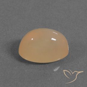 9,17 ctw natürlicher Cantaloupe-Orange Mondstein, Oval, Lichtdurchlässig