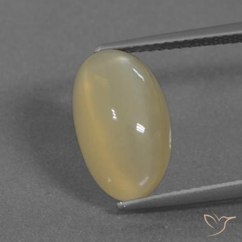 5.26ct Natürlicher Erdiges Braun Mondstein, Oval, Lichtdurchlässig