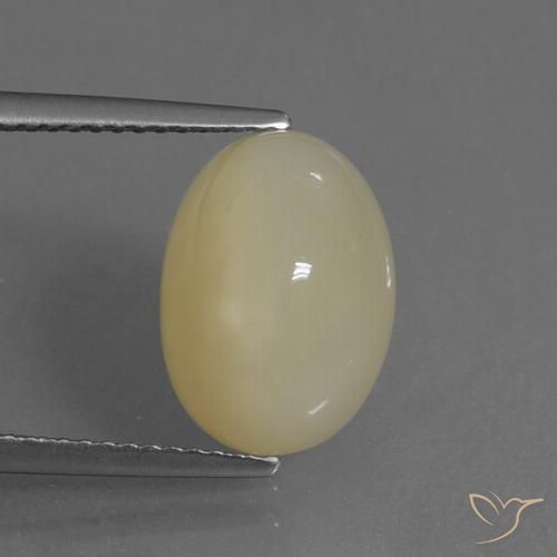 6.34ct Natürlicher Helles Kaffeebraun Mondstein, Oval, Lichtdurchlässig