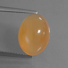 6,14 ctw natürlicher orangefarbener Mondstein, Oval Schliff, Lichtdurchlässig
