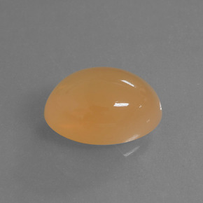 6,14 ctw natürlicher orangefarbener Mondstein, Oval Schliff, Lichtdurchlässig