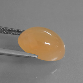 6,14 ctw natürlicher orangefarbener Mondstein, Oval Schliff, Lichtdurchlässig