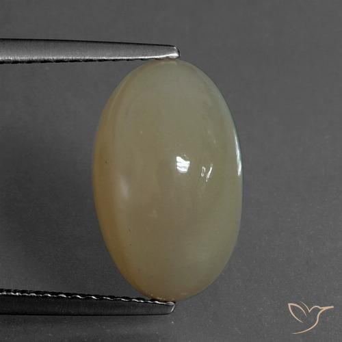 6.53ct Natürlicher Hellbraun Mondstein, Oval, Lichtdurchlässig