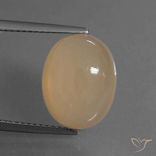 6.15ct Natürlicher Cantaloupe-Orange Mondstein, Oval, Lichtdurchlässig
