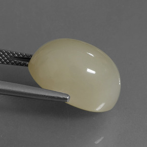 9,17 ctw natürlicher Creme Mondstein, Oval Schliff, Lichtdurchlässig