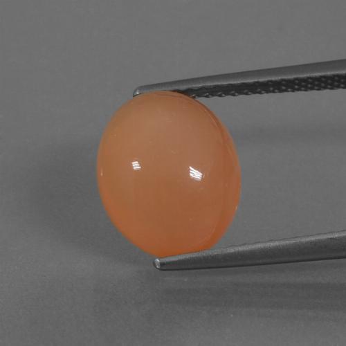 9,17 ctw natürlicher hellorange Mondstein, Oval Schliff, Lichtdurchlässig