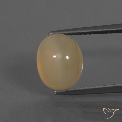 4.72ct Natürlicher Mittel Orange-Gold Mondstein, Oval, Lichtdurchlässig
