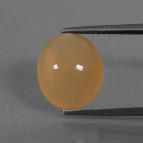 9,17 ctw natürlicher Mittel-Hellorange Mondstein, Oval Schliff, Lichtdurchlässig