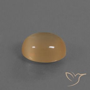 9,17 ctw natürlicher orange-creme Mondstein, Oval, Lichtdurchlässig
