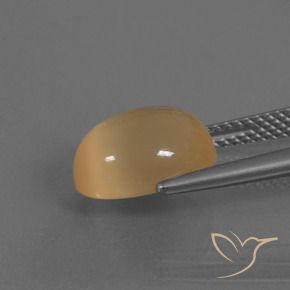 9,17 ctw natürlicher orange-creme Mondstein, Oval, Lichtdurchlässig