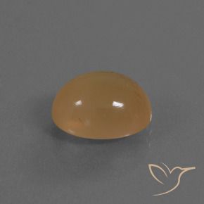 9,17 ctw natürlicher Cantaloupe-Orange Mondstein, Oval, Lichtdurchlässig