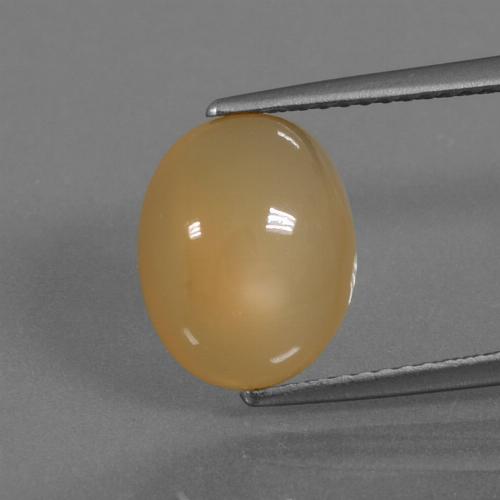 3,84 ctw natürlicher goldener Mondstein, Oval Schliff, Lichtdurchlässig