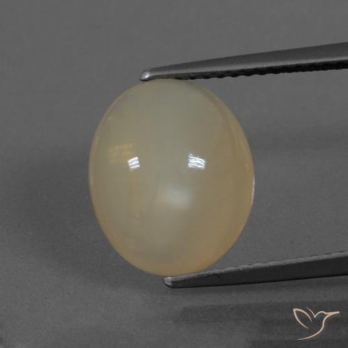 4.25ct Natürlicher Hellbraun Mondstein, Oval, Lichtdurchlässig
