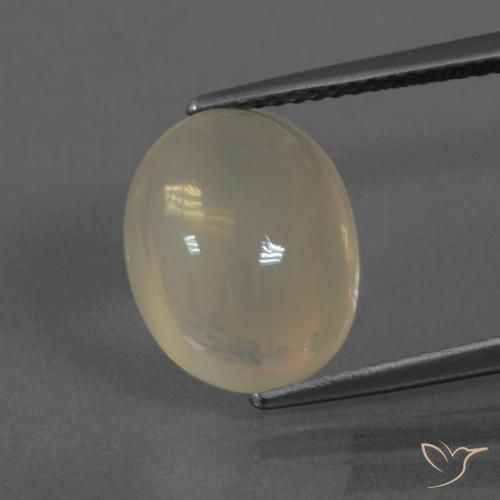 4.87ct Natürlicher Helles Kaffeebraun Mondstein, Oval, Lichtdurchlässig