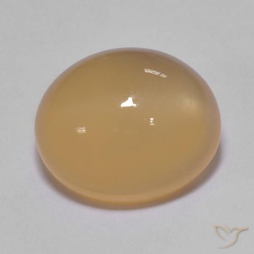 9,17 ctw natürlicher Mittel Orange-Gold Mondstein, Oval, Lichtdurchlässig