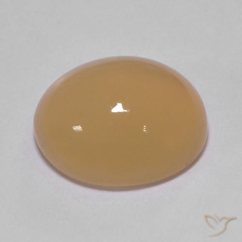 9,17 ctw natürlicher Mittel Orange-Gold Mondstein, Oval, Lichtdurchlässig