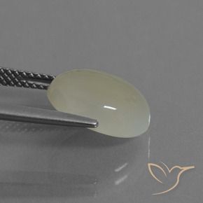 9,17 ctw natürlicher grünlich-gelb Mondstein, Oval, Lichtdurchlässig