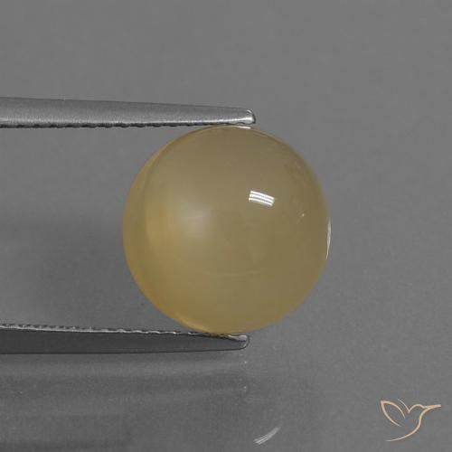 5.13ct Natürlicher Helles Kaffeebraun Mondstein, Runden, Lichtdurchlässig