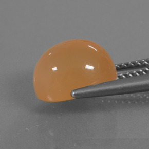 9,17 ctw natürlicher Cantaloupe-Orange Mondstein, Oval Schliff, Lichtdurchlässig
