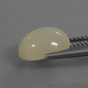9,17 ctw natürlicher Mittelgelb Mondstein, Oval Schliff, Lichtdurchlässig