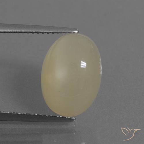 6.91ct Natürlicher Creme Mondstein, Oval, Lichtdurchlässig
