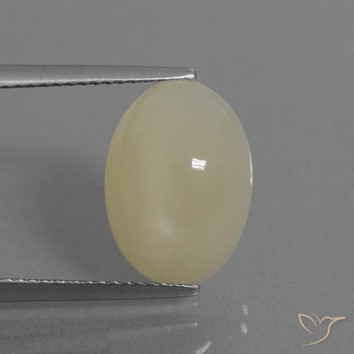 5.63ct Natürlicher hellgelb Mondstein, Oval, Lichtdurchlässig