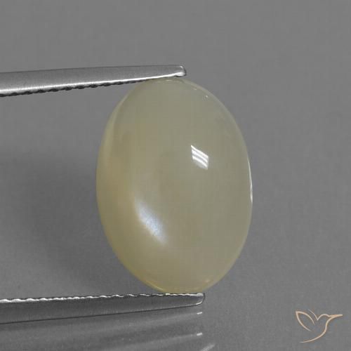 4.67ct Natürlicher hellgelb Mondstein, Oval, Lichtdurchlässig