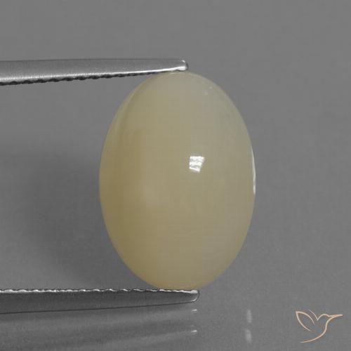 5.89ct Natürlicher Hellbraun Mondstein, Oval, Lichtdurchlässig