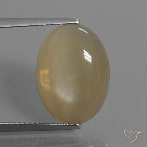 7.18ct Natürlicher Mitteldunkles Orange Mondstein, Oval, Lichtdurchlässig