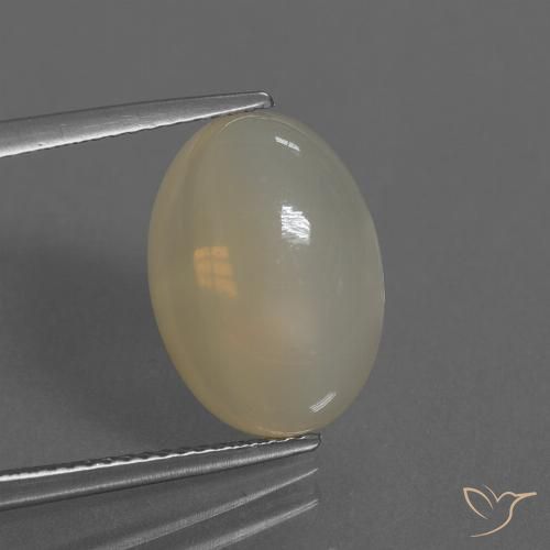 7.08ct Natürlicher hellbraun Mondstein, Oval, Lichtdurchlässig