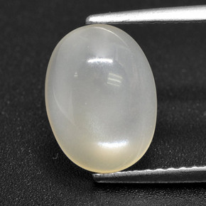 2,78 ctw natürlicher weißer Mondstein, Oval Schliff, Lichtdurchlässig