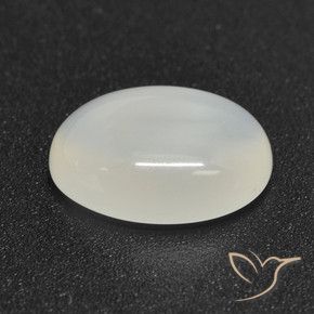 9,17 ctw natürlicher Durchscheinendes Weiß Mondstein, Oval, Lichtdurchlässig