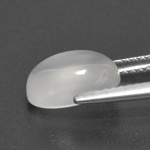 3,09 ctw natürlicher weißer Mondstein, Oval Schliff, Lichtdurchlässig