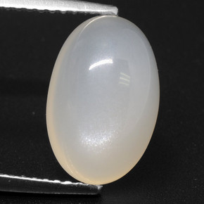 4,94 ctw natürlicher weißer Mondstein, Oval Schliff, Lichtdurchlässig