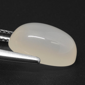 4,94 ctw natürlicher weißer Mondstein, Oval Schliff, Lichtdurchlässig