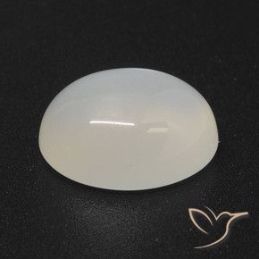 9,17 ctw natürlicher Durchscheinendes Weiß Mondstein, Oval, Lichtdurchlässig